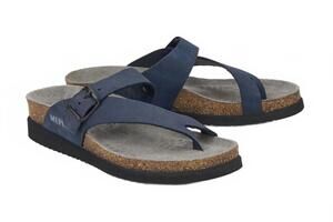 NEW MEPHISTO women's helen sandal in navy sandalbuck 6045